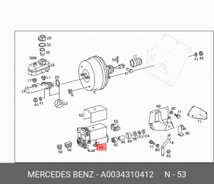 Гидроагрегат, тормозная система A 003 431 04 12 MERCEDES BENZ