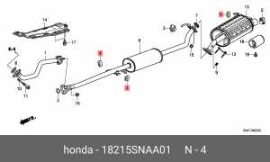 Резинка крепления глушителя 18215SNAA01 HONDA
