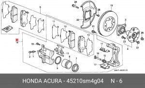 Тормозной суппорт 45210SM4G04 HONDA
