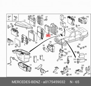Блок управления, система впрыска A0175459032 MERCEDES BENZ