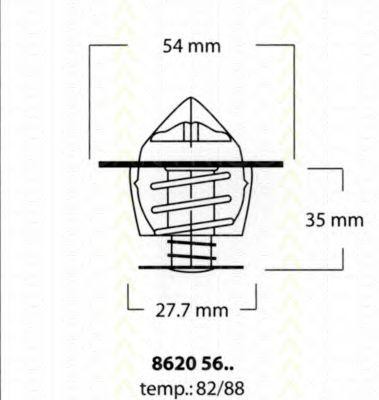 Термостат, охлаждающая жидкость 86-205682 TRISCAN