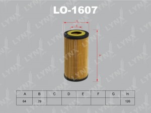 Фильтр масляный двигателя LO-1607 LYNXAUTO