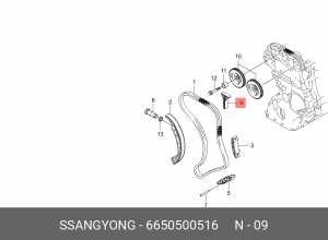 Планка натяжения цепи ГРМ 6650500516 SSANG YONG