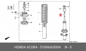 Амортизатор 51606SH3004 HONDA