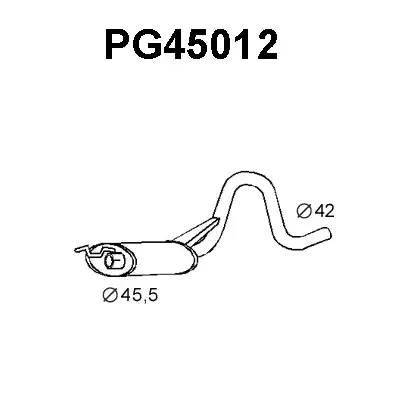 Средний глушитель выхлопных газов PG45012 VENEPORTE