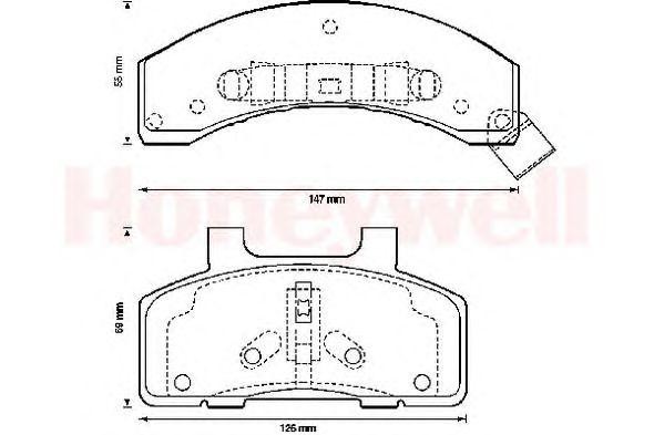 Комплект тормозных колодок, диско 571520B BENDIX JURID