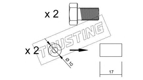 Комплектующие, колодки дискового тормоза KIT018 TRUSTING