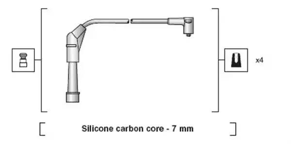 Ккомплект проводов зажигания 941318111147 MAGNETI MARELLI