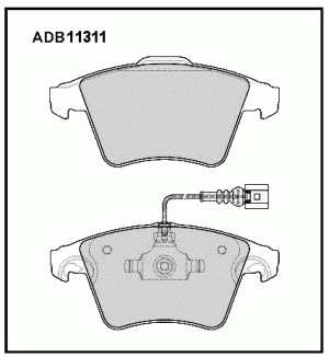 Колодки тормозные дисковые ADB11311 ALLIED NIPPON