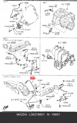 Лямбда-зонд L362-18-8G1 MAZDA