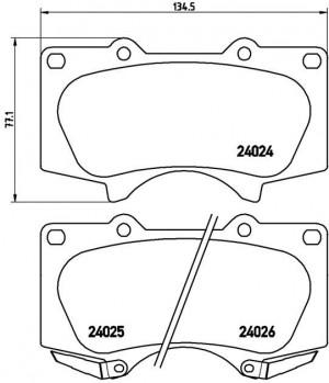 Комплект тормозных колодок, диско P83066 BREMBO