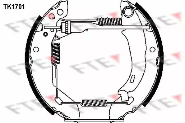 Комплект тормозных колодок TK1701 FTE