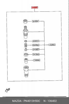 Распылитель PN4013H50C MAZDA