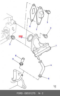 Прокладка, впускной коллектор E853127S FORD