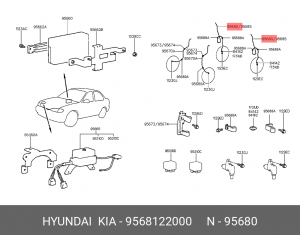 Датчик, частота вращения колеса 9568122000 HYUNDAI KIA