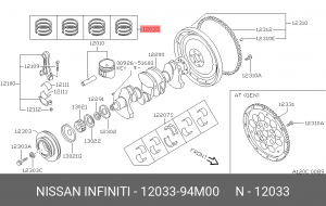 Кольца поршневые 12033-94M00 NISSAN