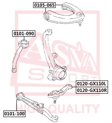Опора шаровая подвески 0120-GX110L ASVA