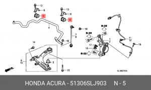 Втулка стабилизатора 51306-SLJ-903 HONDA