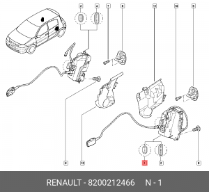 Замок двери 8200212466 RENAULT