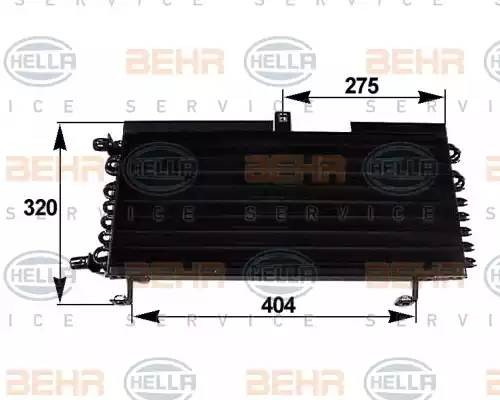 Конденсатор, кондиционер 8FC351038281 HELLA