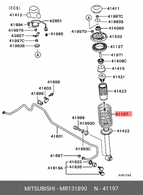 Пружина подвески MR131890 MITSUBISHI