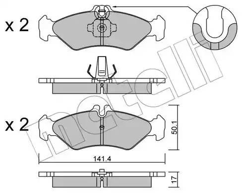 Комплект тормозных колодок, диско 22-0571-0 METELLI