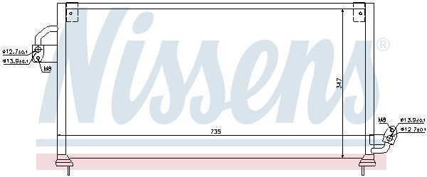 Конденсатор, кондиционер 94841 NISSENS