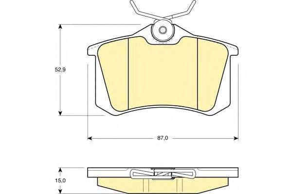 Комплект тормозных колодок, диско 6108231 GIRLING