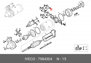 Подшипник коллектора, стартер 7984304 IVECO