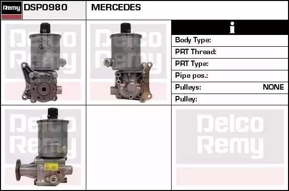 Гидравлический насос, рулевое управление DSP0980 DELCO REMY