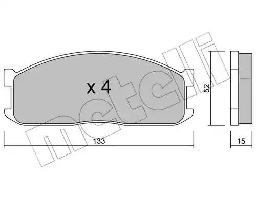 Комплект тормозных колодок, диско 22-0232-0 METELLI