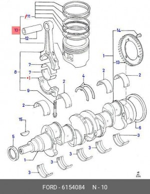 Поршень ДВС 6154084 FORD