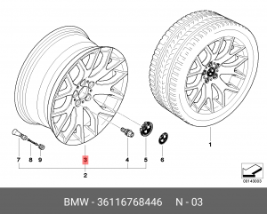 Диск колеса 36 11 6 768 446 BMW