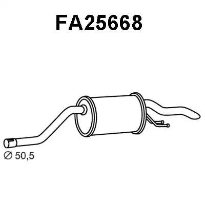 Глушитель выхлопных газов конечный FA25668 VENEPORTE