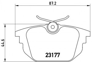 Комплект тормозных колодок, диско P23026 BREMBO