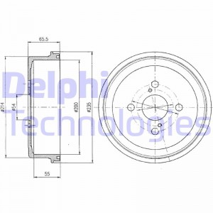 Тормозной барабан BF250 DELPHI