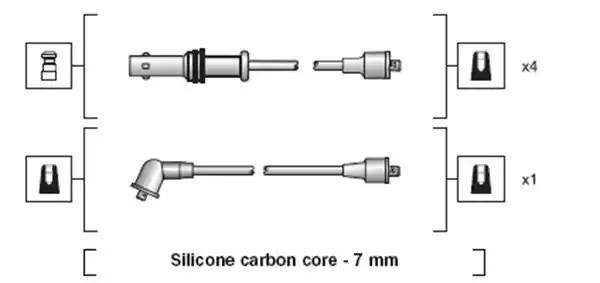 Ккомплект проводов зажигания 941318111195 MAGNETI MARELLI