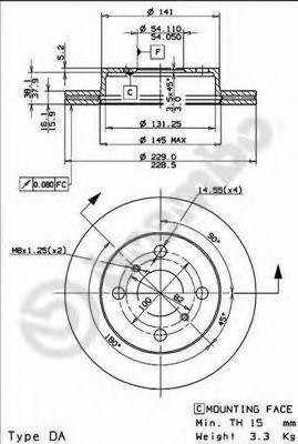 Тормозной диск 09.7719.20 BREMBO