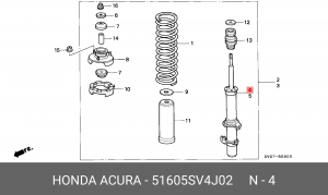 Амортизатор 51605SV4J02 HONDA