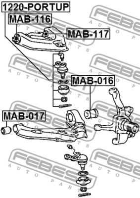 Сайлентблок MAB-116 FEBEST