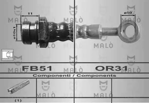 Тормозной шланг 80502 MALO