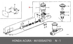 Главный тормозной цилиндр 46100SA0793 HONDA