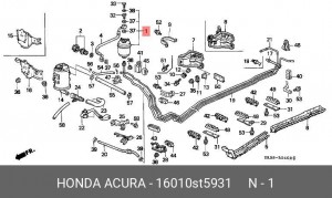 Топливный фильтр 16010-ST5-931 HONDA