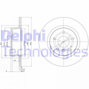 Тормозной диск BG3227 DELPHI