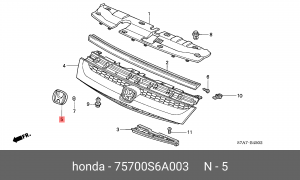 Эмблема 75700S6A003 HONDA