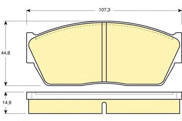 Комплект тормозных колодок, диско 6102849 GIRLING