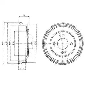 Тормозной барабан BF208 DELPHI