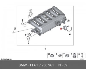 Карбюратор 11 61 7 786 961 BMW