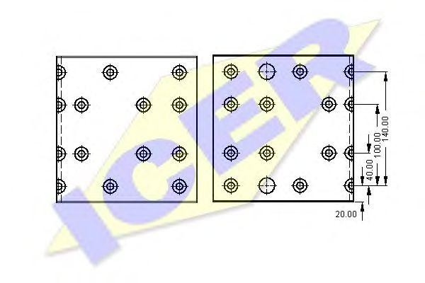 Комплект тормозных башмаков, барабанные тормоза 21926200 ICER