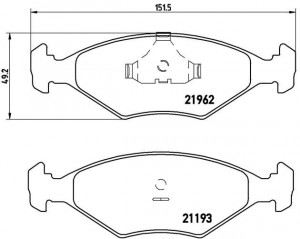 Комплект тормозных колодок, диско P23055 BREMBO